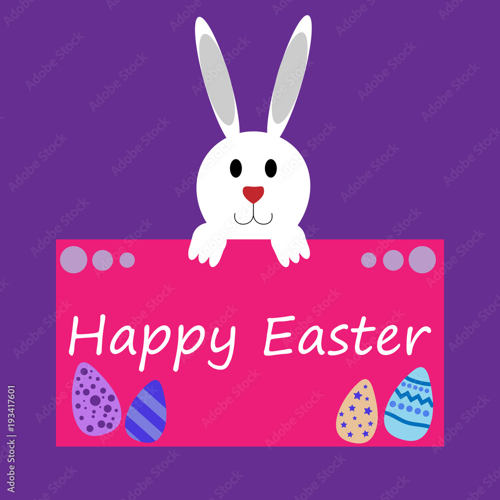 Rabbit and easter eggs. Rabbit and easter eggs.
