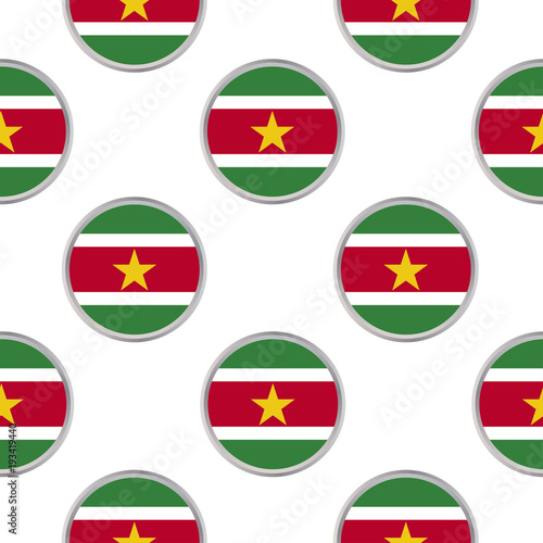 Free Download Seamless pattern from the circles with flag of Suriname. - GFXLoad