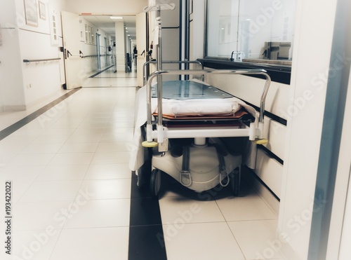 empty bed in the hospital corridor © robypangy