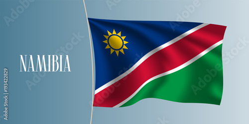 Free Download Namibia waving flag vector illustration - GFXLoad