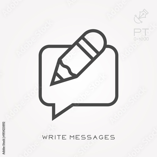 Line icon write messages