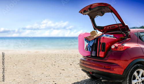 Summer car and beach 
