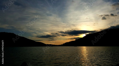 Coucher de soleil sur le lac de Gerardmer