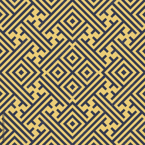 Seamless background southeast Asian retro aboriginal traditional art textile pattern square check geometry cross tracery spiral frame