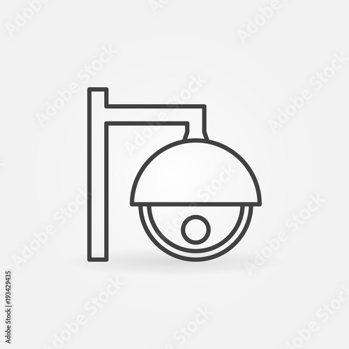 CCTV camera line icon. Video monitoring symbol 