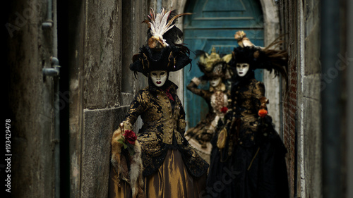 Beautiful costumes at the Carnival in Venice