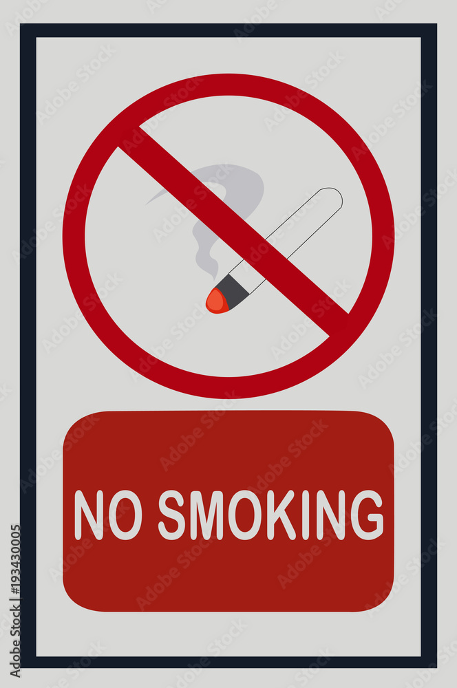 No smoking on white isolated background No smoking on white isolated background
