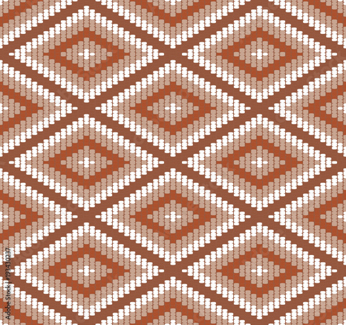 Seamless background southeast Asian retro aboriginal traditional art textile pattern stitch woven cross square check diamond frame line