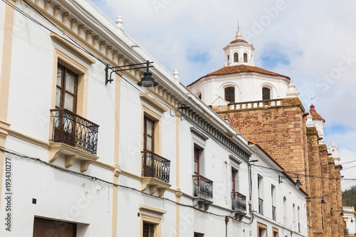 Sucre is the constitutional capital of Bolivia. Traditional colonial architecture, white houses.