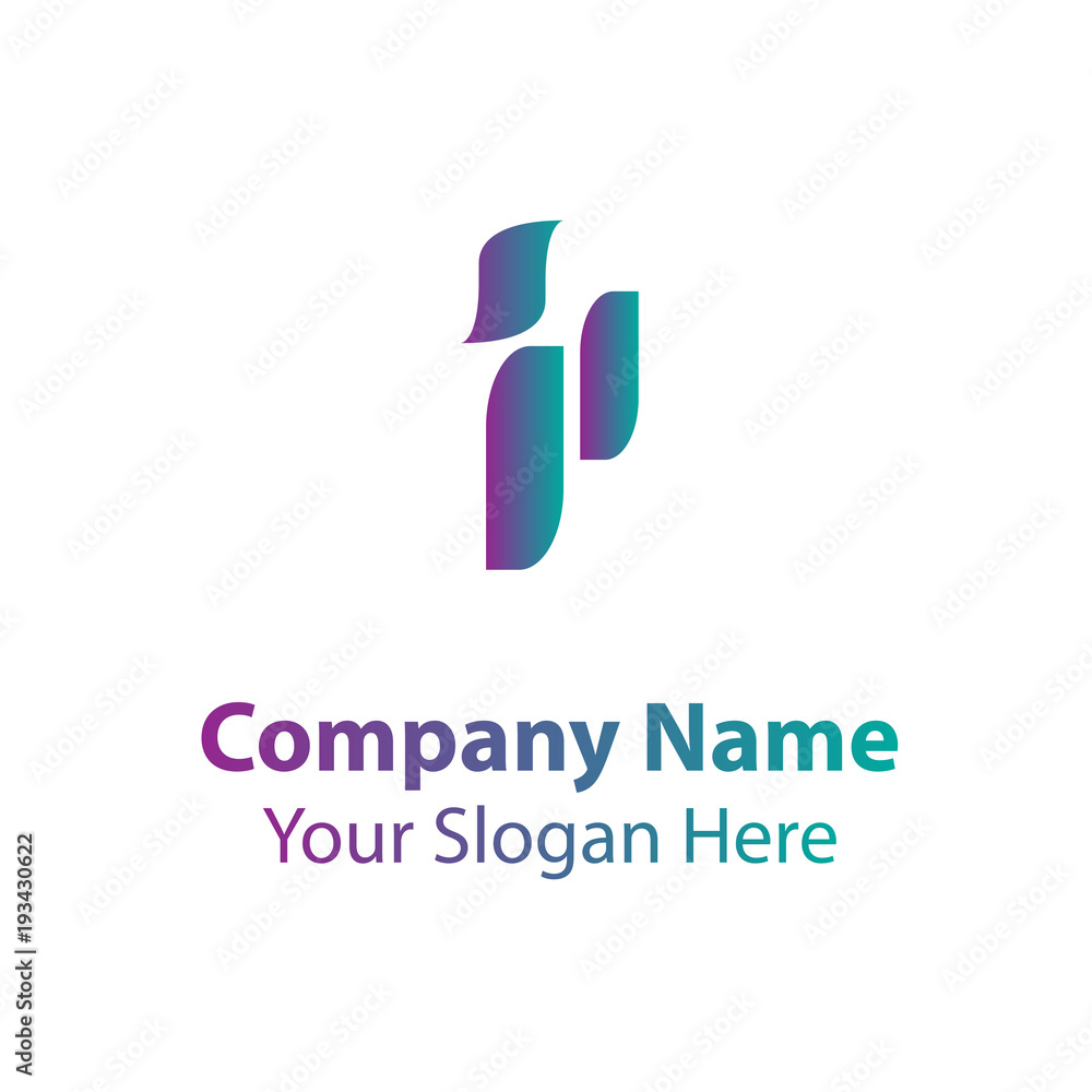 Abstract logo design in gradient color style on white background, Abstract graphic icon, logo design template, symbol for company