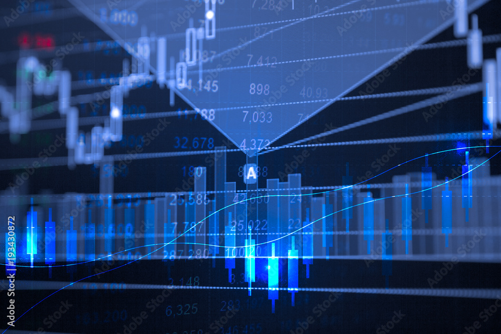 Digital data indicator analysis on financial market trade chart on LED. Concept Stock data trade. Double exposure style Digital data indicator analysis on financial market trade chart on LED. Concept Stock data trade. Double exposure style