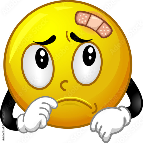 Mascot Smiley Bandage Illus...