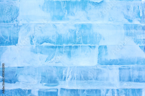 Obraz na płótnie Ice brick wall texture.