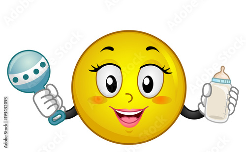 Mascot Smiley Rattle Baby B...