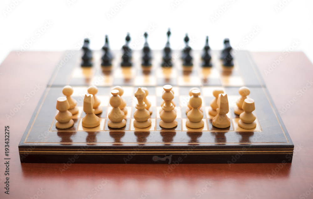 Chess game, wood pieces