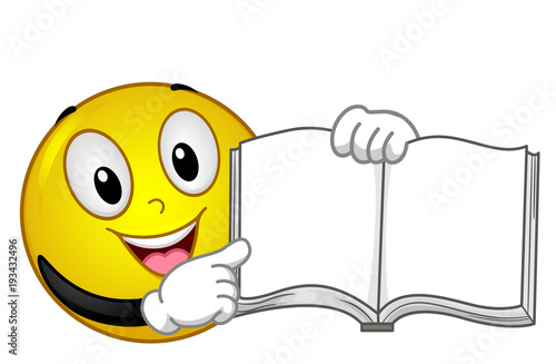 Smiley Mascot Show Book Poi...