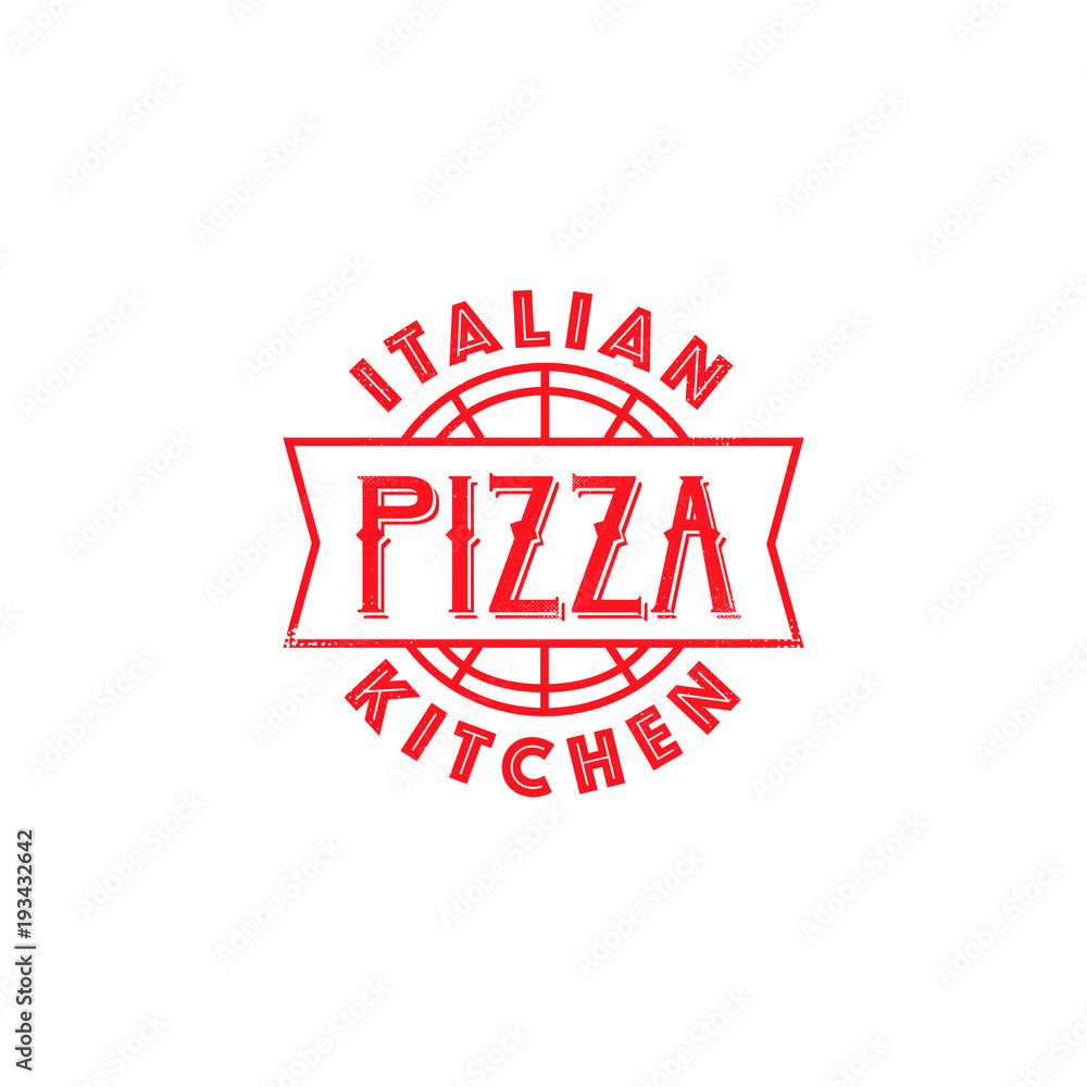 Pizza restaurant classic logo design. Italian cafe vector symbol Stock ...