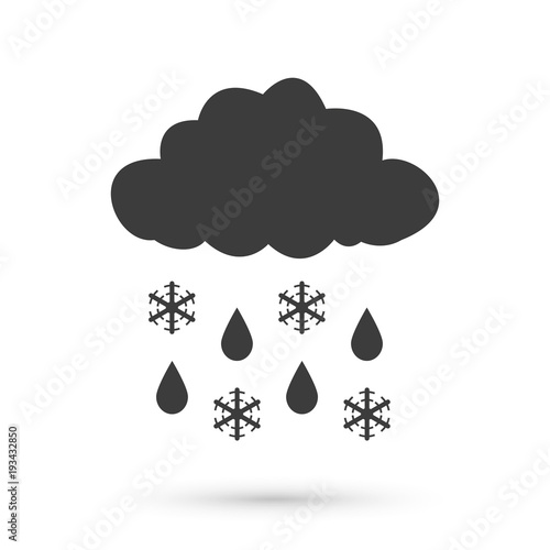 overcast sleet icon