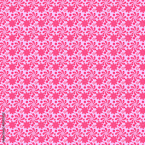 fantastic flowers on the pink background 