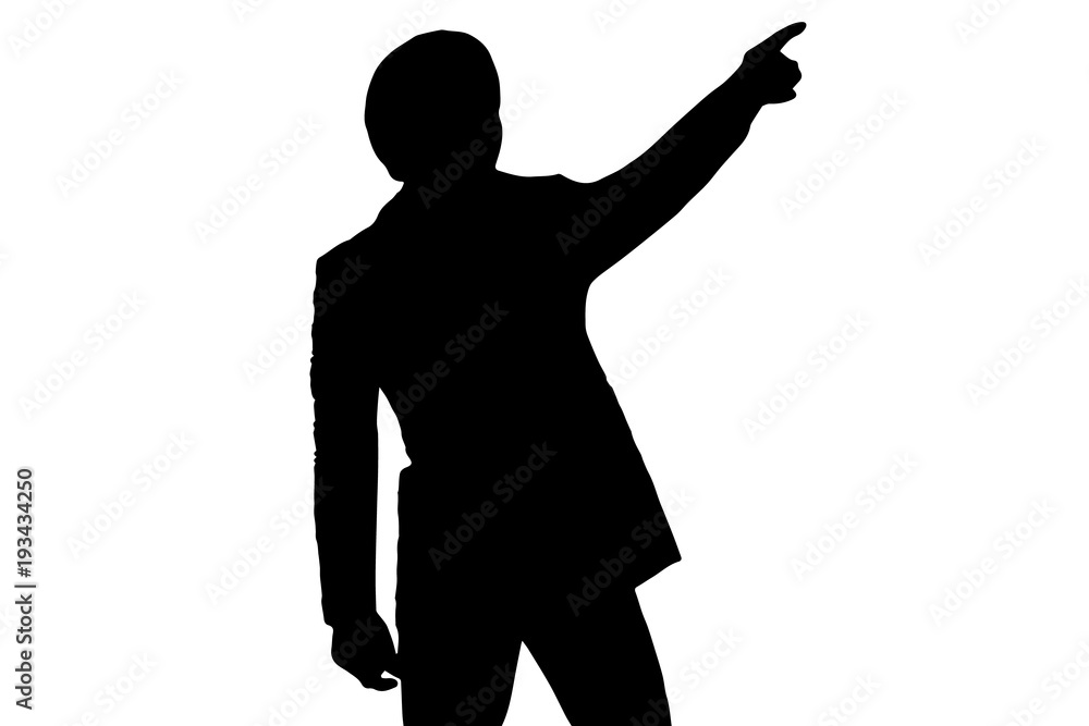 Man showing the direction - vector Man showing the direction - vector