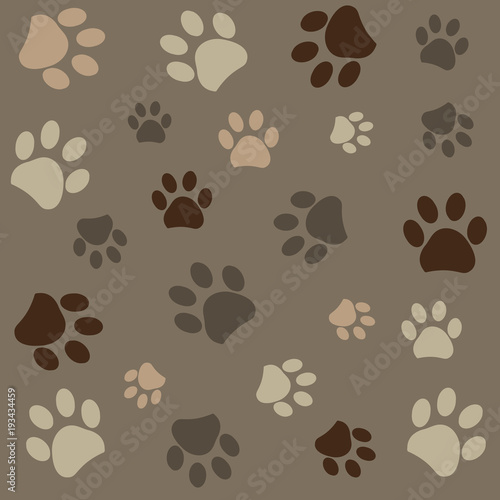 Brown paw print background