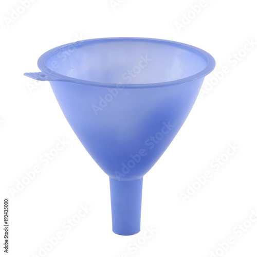 plastic funnel isolated on white background with Clipping Path