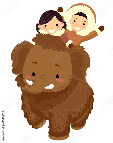 Stickman Kids Mammoth Back ...