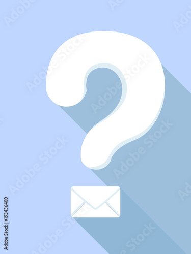 Letter Mail Question Mark Illustration