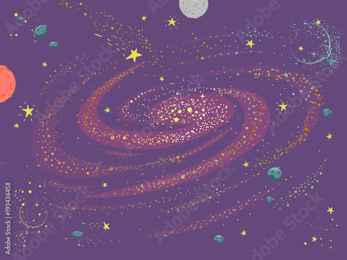 Outer Space Galaxy Illustration