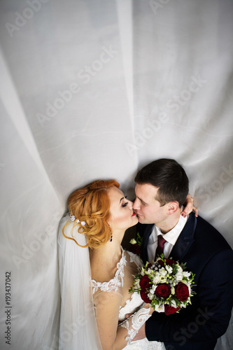 Groom and bride together. Wedding couple.