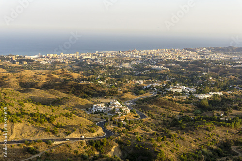 Costa del Sol view from Mijas. Malaga province. Spain.