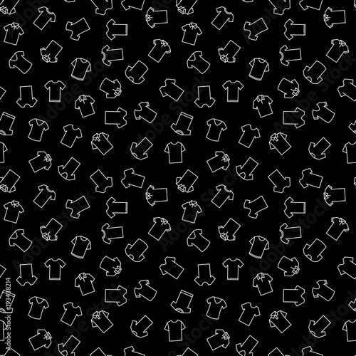 Dark t-shirt vector seamless pattern or background
