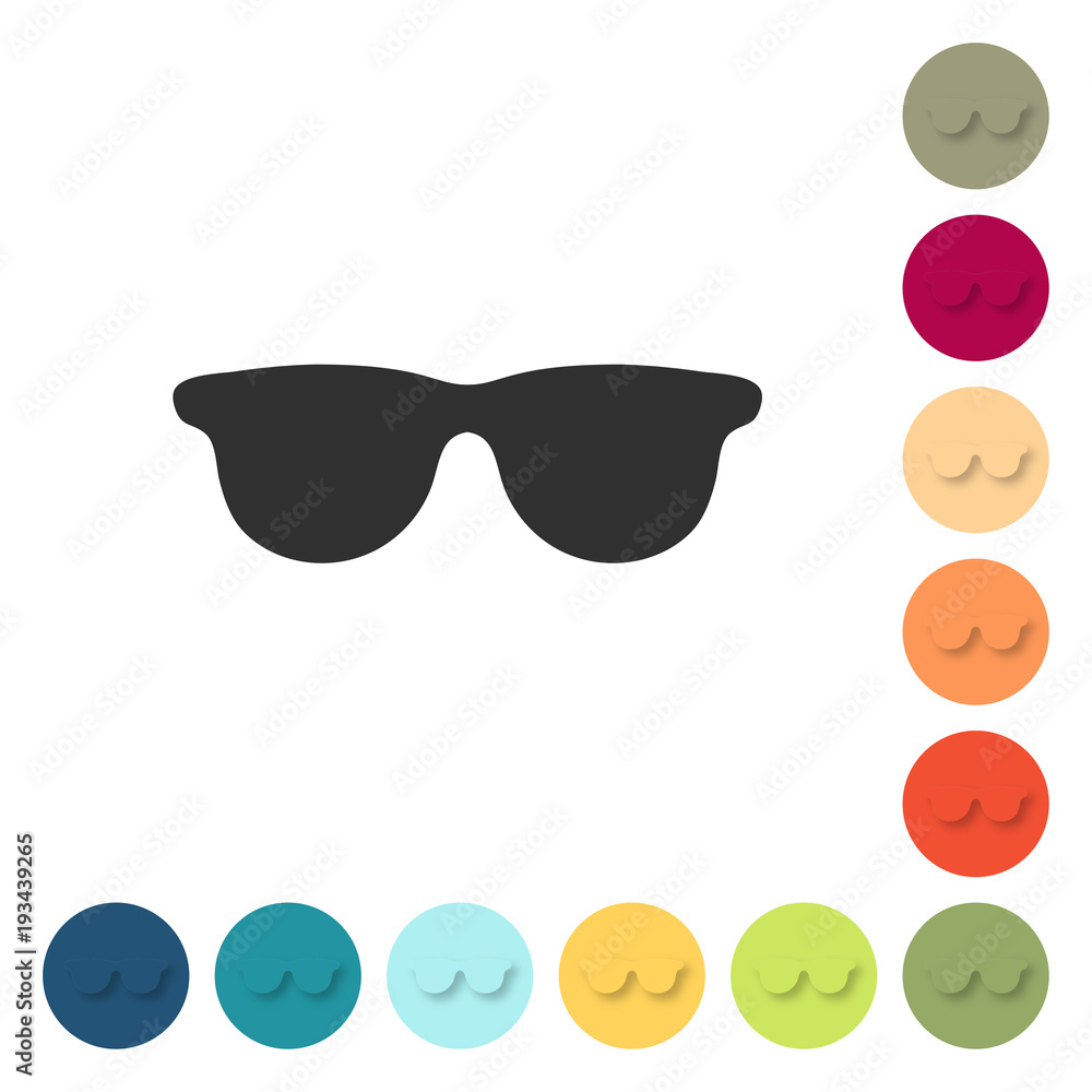 Farbige Buttons - Brille