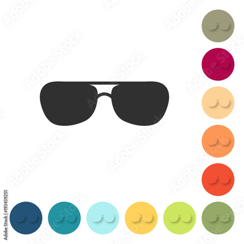 Farbige Buttons - Sonnenbrille