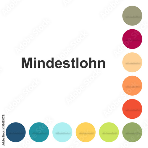 Farbige Buttons - Mindestlohn