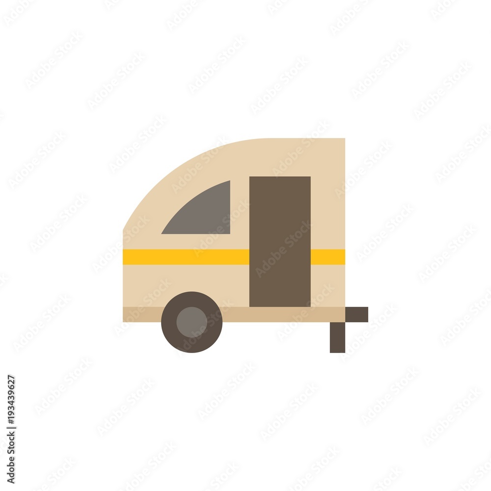 Camping & adventure icons - trailer Camping & adventure icons - trailer
