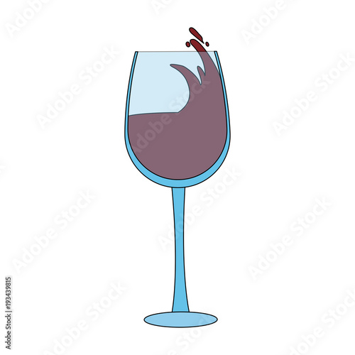 Wine glass cup icon vector illustration graphic design