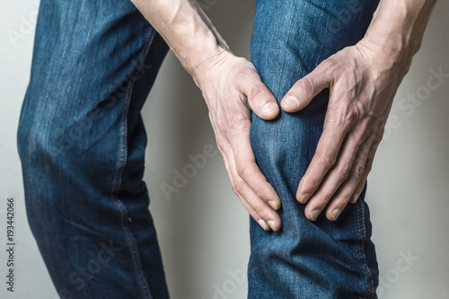 Canvas Print Pain in the knee, meniscus.