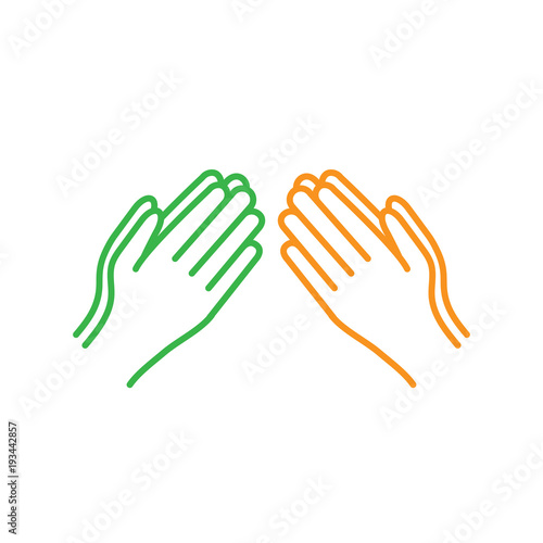 forgive each other for eid symbol. Simple monoline icon style for muslim ramadan and eid al fitr celebration.