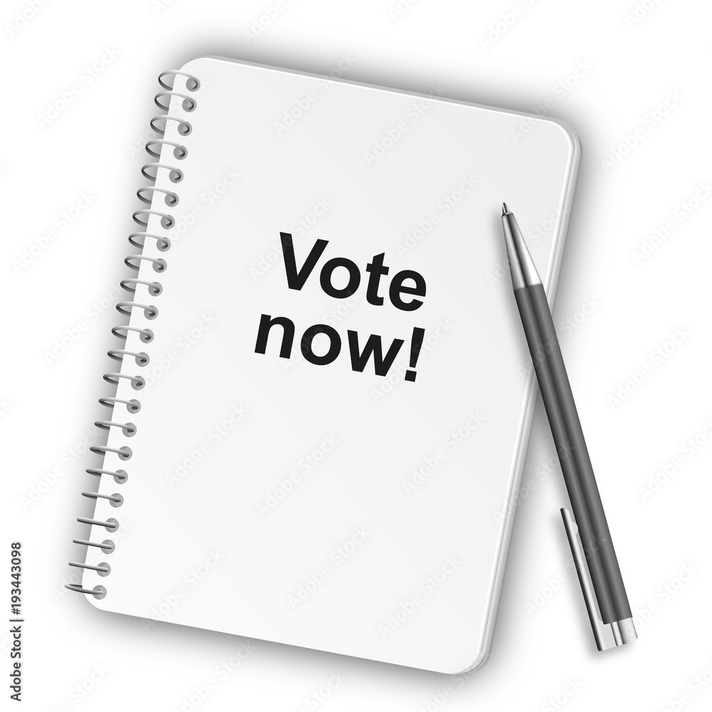 Notizblock Hochformat 05 - Vote now Notizblock Hochformat 05 - Vote now
