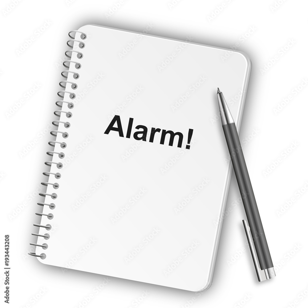 Notizblock Hochformat 05 - Alarm Notizblock Hochformat 05 - Alarm