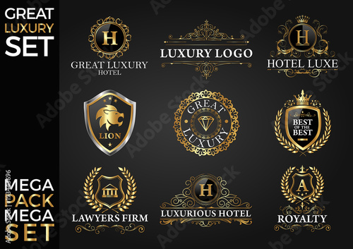 Great Luxury Set, Royal and Elegant Logo Template Vector Design Eps 10
