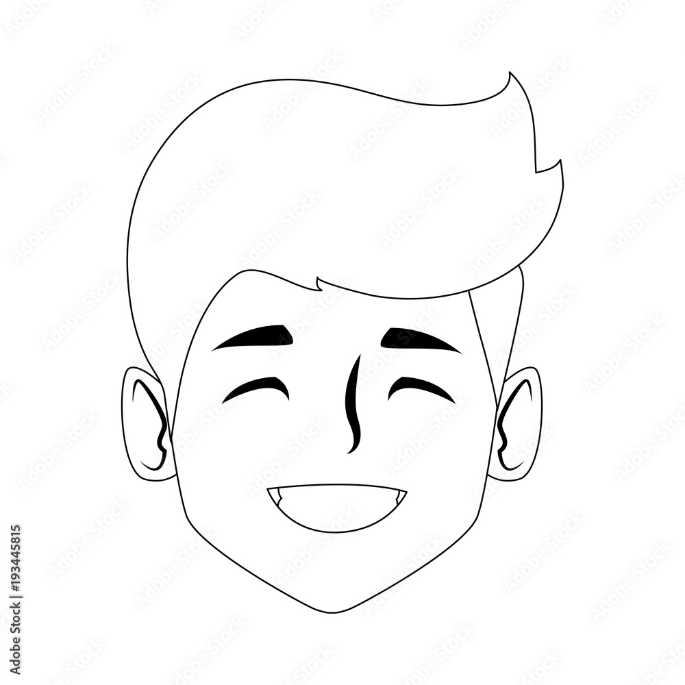 Man smiling face cartoon icon vector illustration graphic design Man smiling face cartoon icon vector illustration graphic design