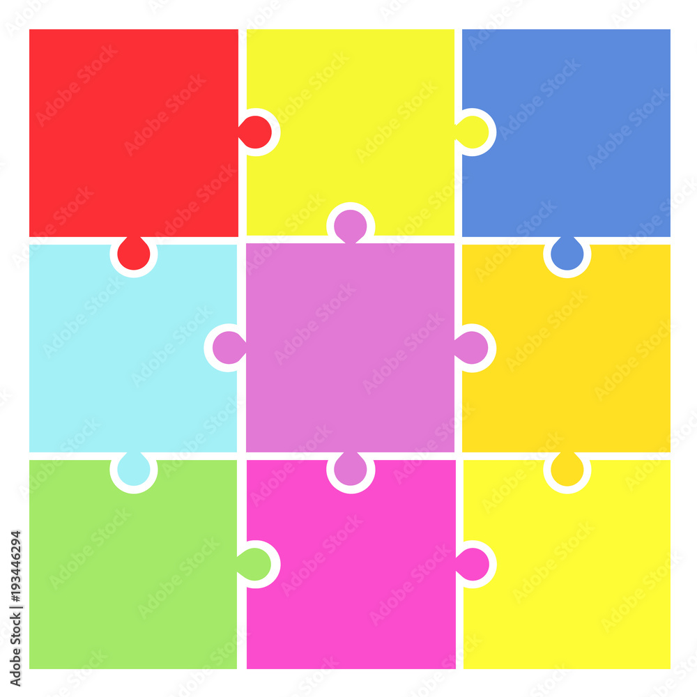 jigsaw puzzle pieces - pictogram vector - white background Stock Vector ...