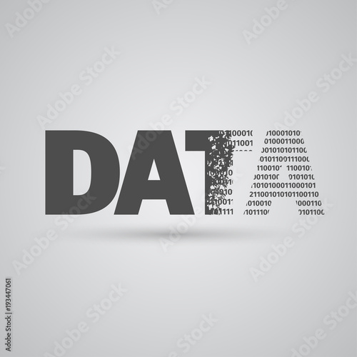 Data sign, vector.