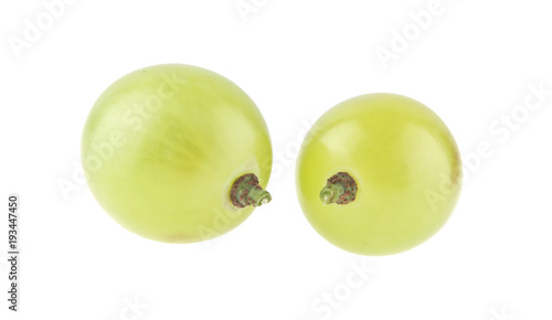 green grapes isolated on white background