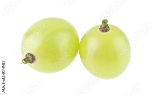green grapes isolated on white background