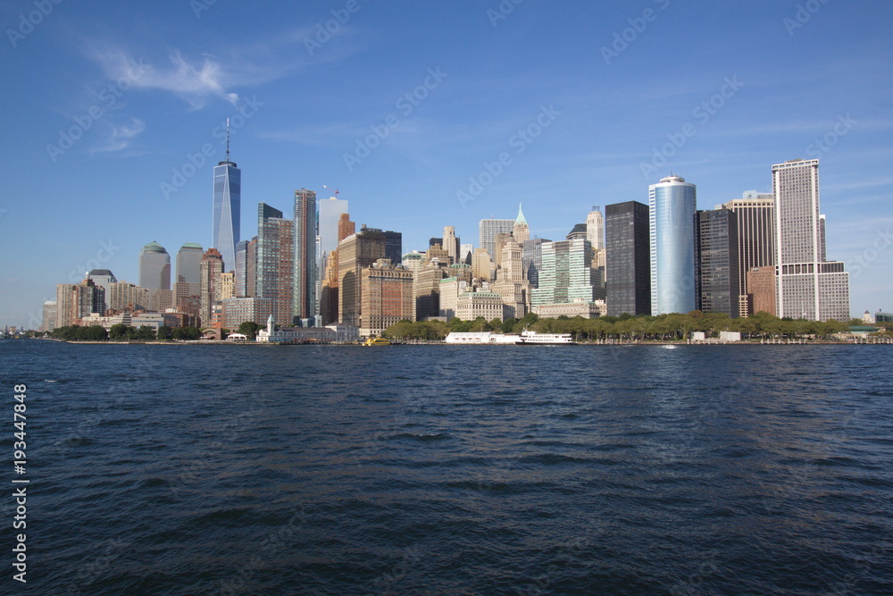 Skyline of South Manhattan in New York
