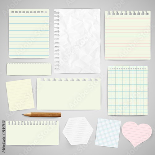 Business paper labels for advertising or for webpages, vector.