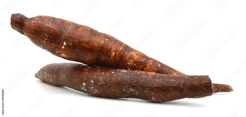 a isolated cassava on a white background a isolated cassava on a white background